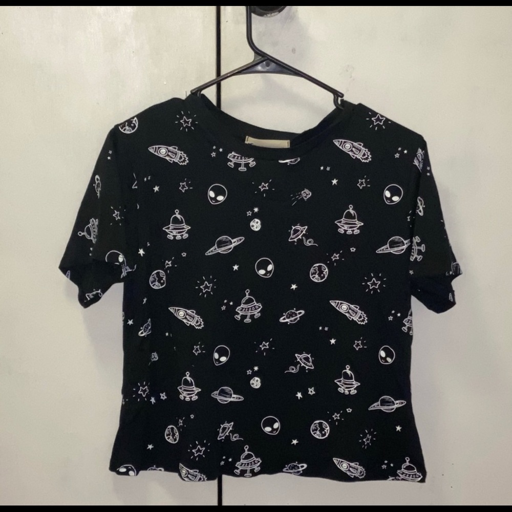 Alien/space crop top